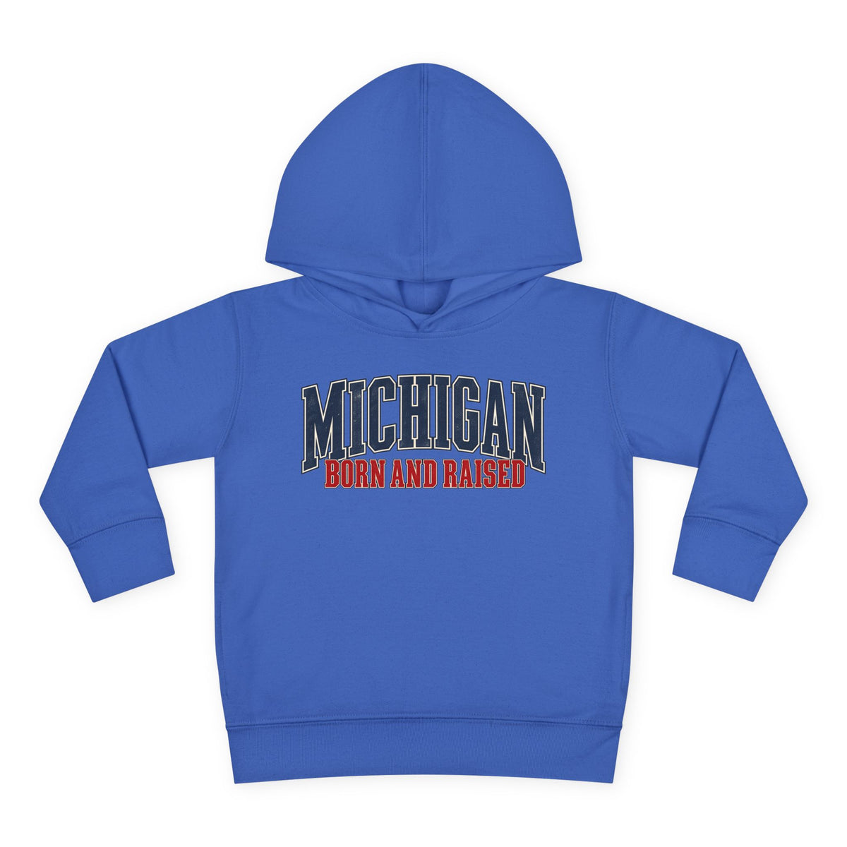 Michigan Born and Raised Luxury Vintage Streetwear Unisex Toddler Pullover Fleece Hoodie