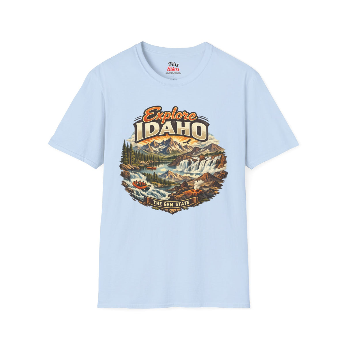 Explore Idaho Unisex Softstyle T Shirt State Pride Graphic Tee Collections FS03