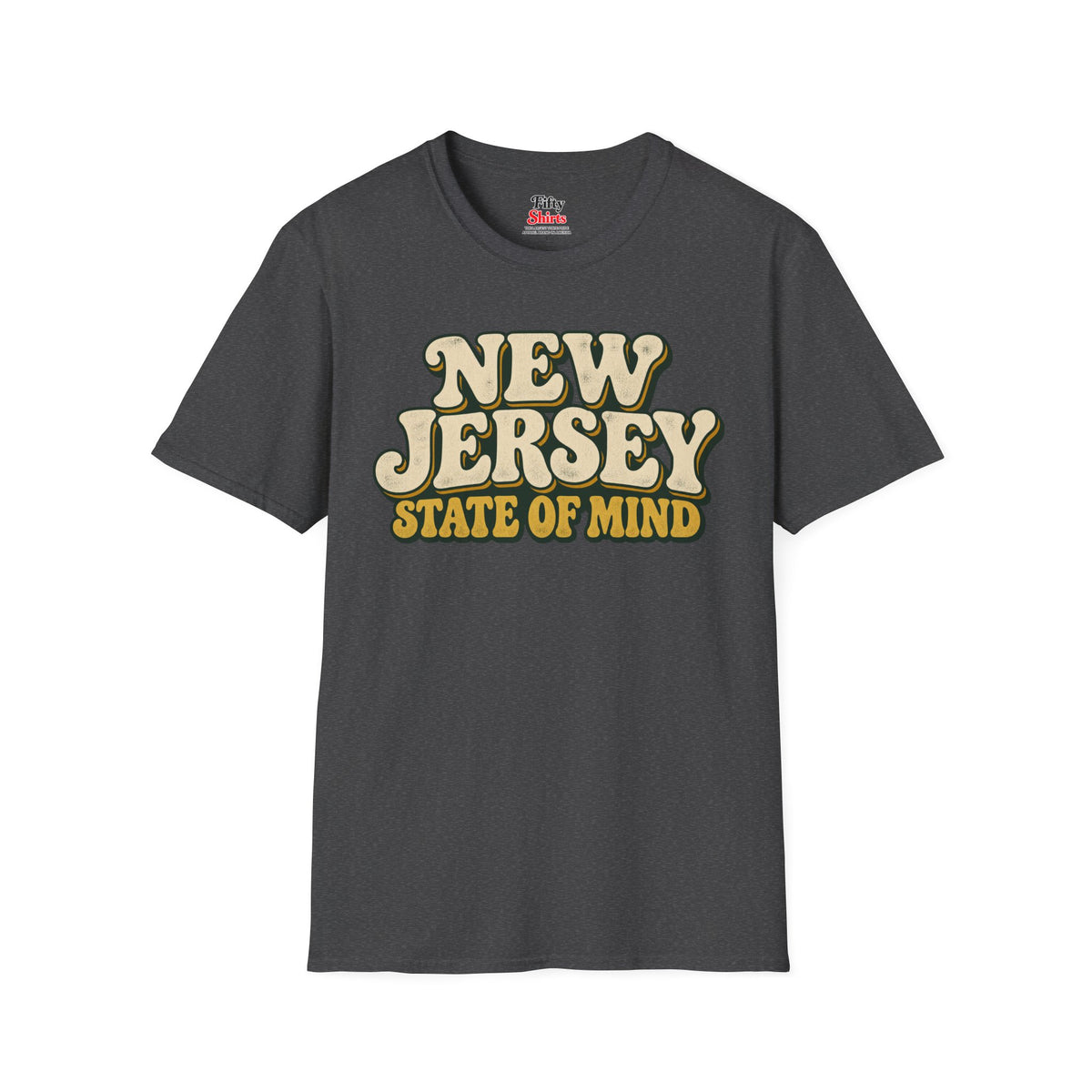New Jersey State of Mind Unisex Softstyle T Shirt State Name Graphic Tee