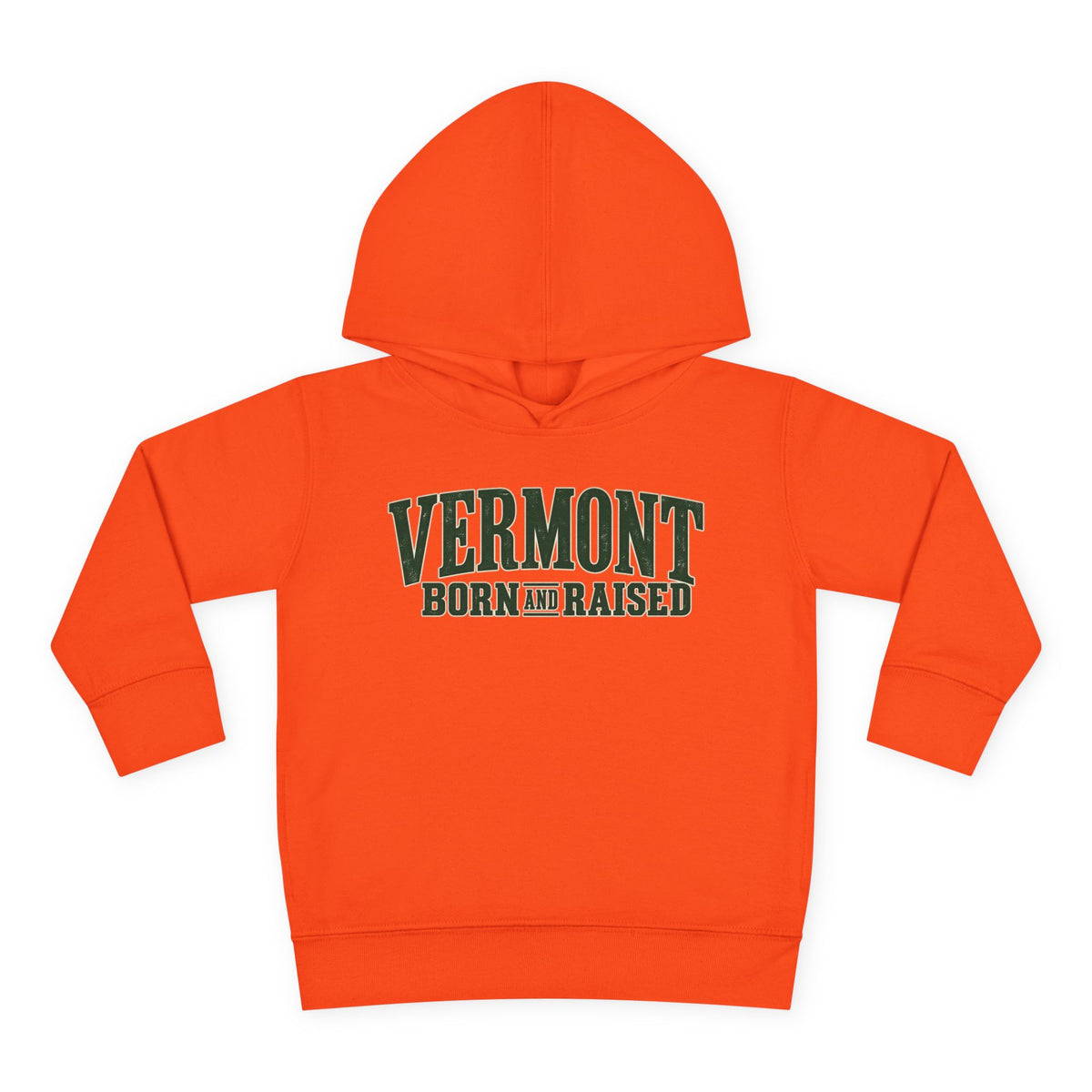 Vermont Born and Raised Premium Vermont Heritage Unisex Toddler Pullover Fleece Hoodie
