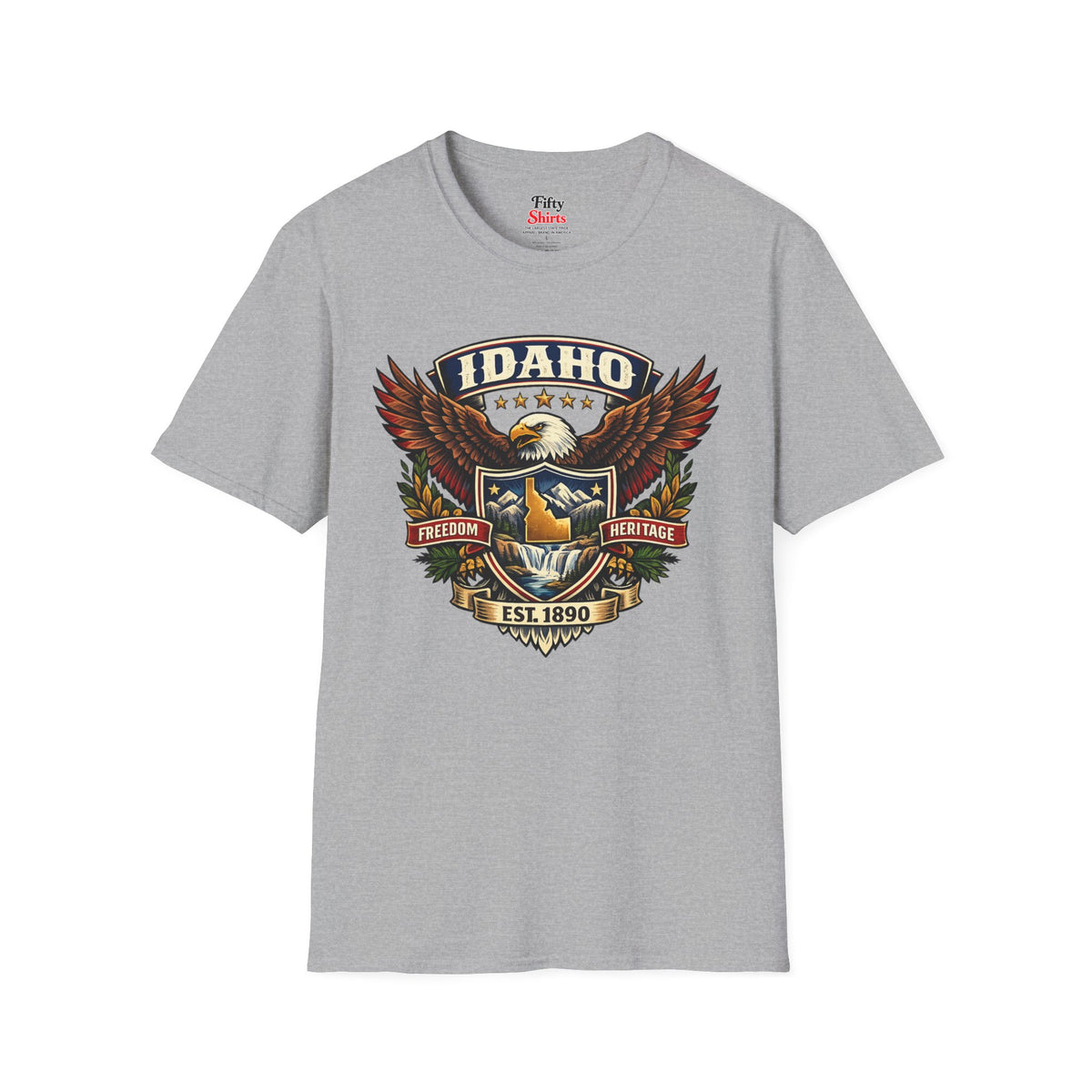 Idaho Americana Eagle Unisex Softstyle T Shirt State Pride Graphic Tee Collections FS03
