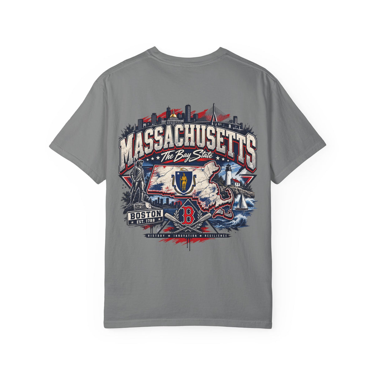 Massachusetts Street Legacy Unisex Comfort Color 1717 Streetwear Graphic Tee