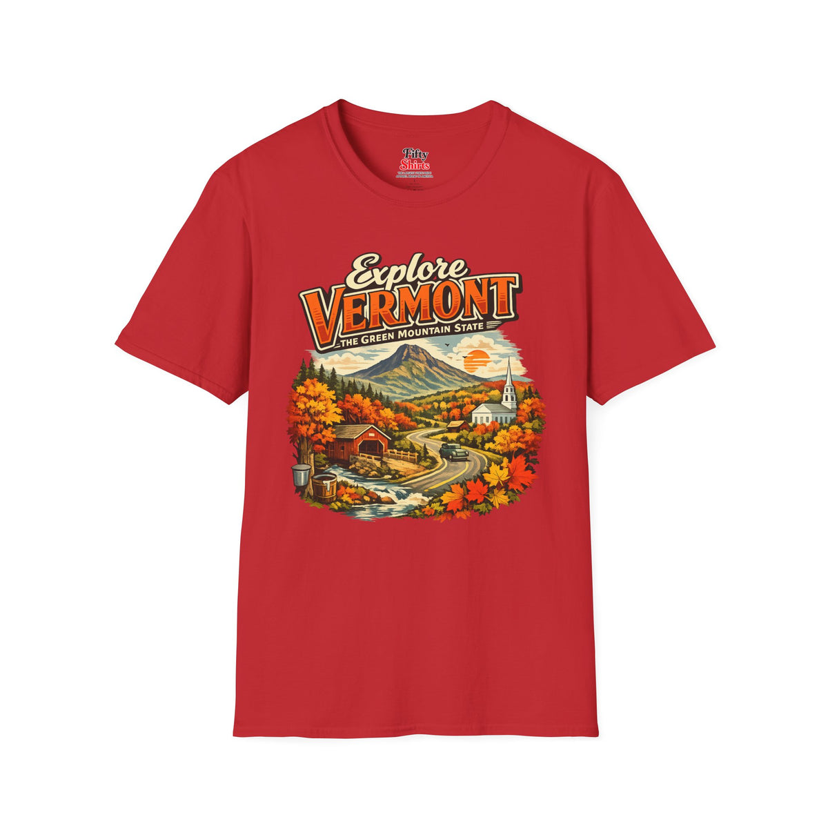 Explore Vermont Unisex Softstyle T Shirt State Pride Graphic Tee Collections FS03