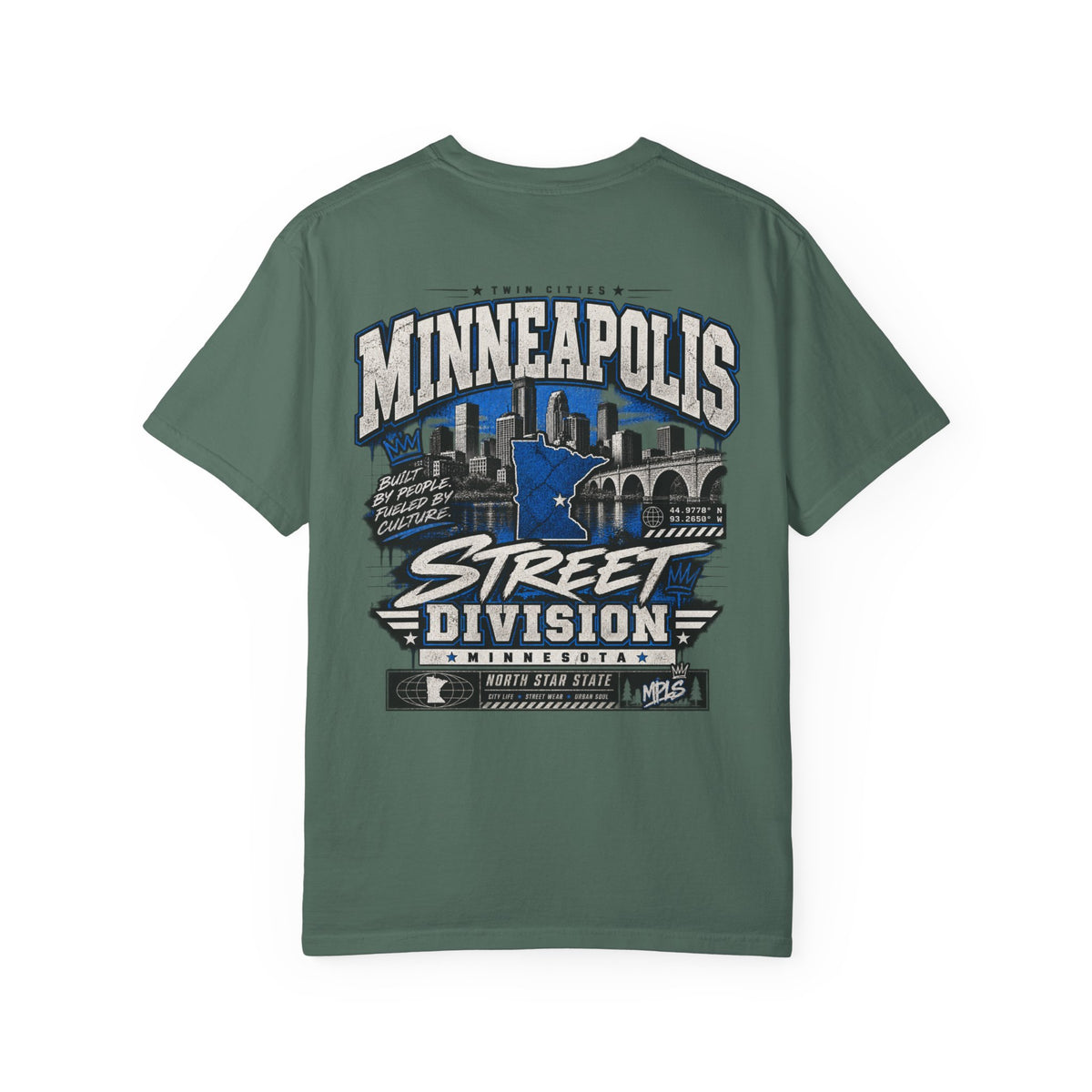 Minnesota Minneapolis Street Division Unisex Comfort Color 1717 Streetwear Graphic Tee