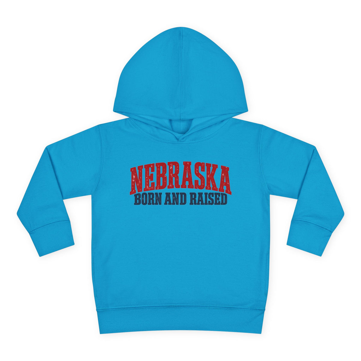 Nebraska Born and Raised Great Plains Heritage Unisex Toddler Pullover Fleece Hoodie