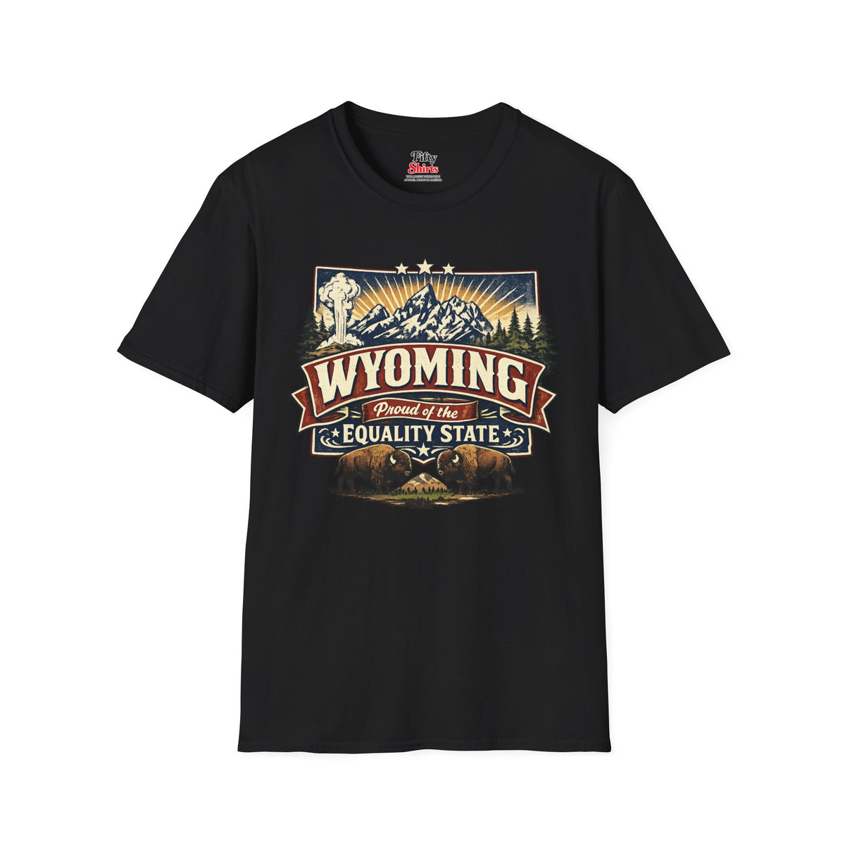 Wyoming State Pride Unisex Softstyle T Shirt State Pride Graphic Tee Collections FS03