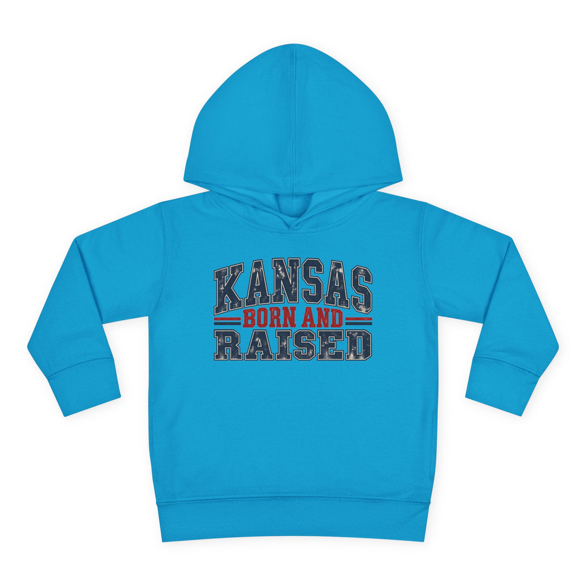 Kansas Born and Raised Vintage Americana Unisex Toddler Pullover Fleece Hoodie