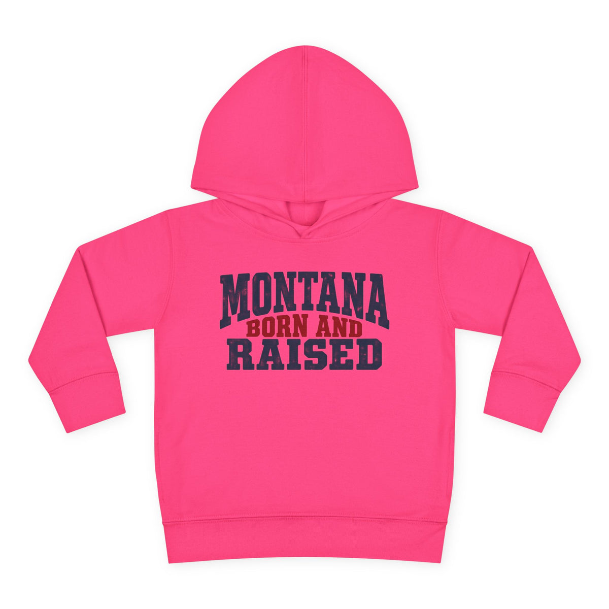 Montana Born and Raised Rustic Workwear Unisex Toddler Pullover Fleece Hoodie