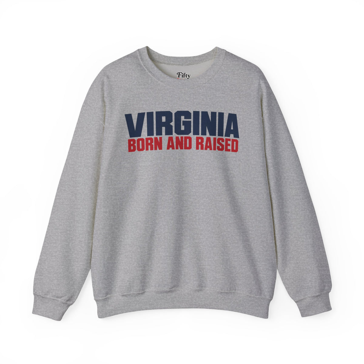 Virginia Born and Raised Minimal Modern Unisex Sweatshirt Graphic