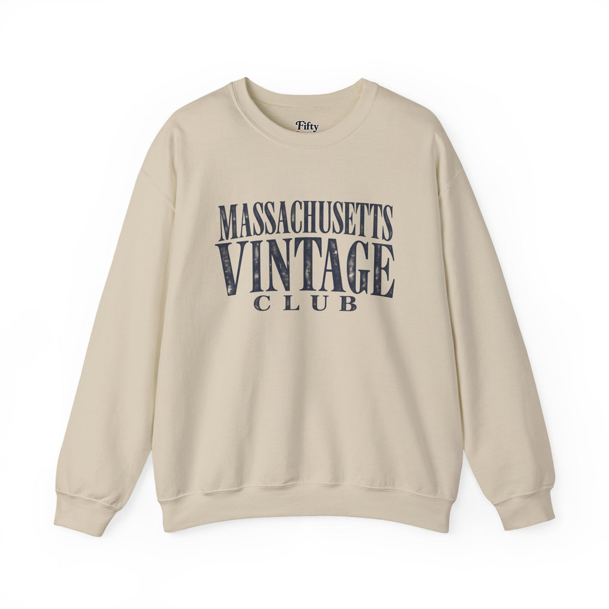 Massachusetts Vintage Club Unisex Crewneck Sweatshirt State Name Graphic