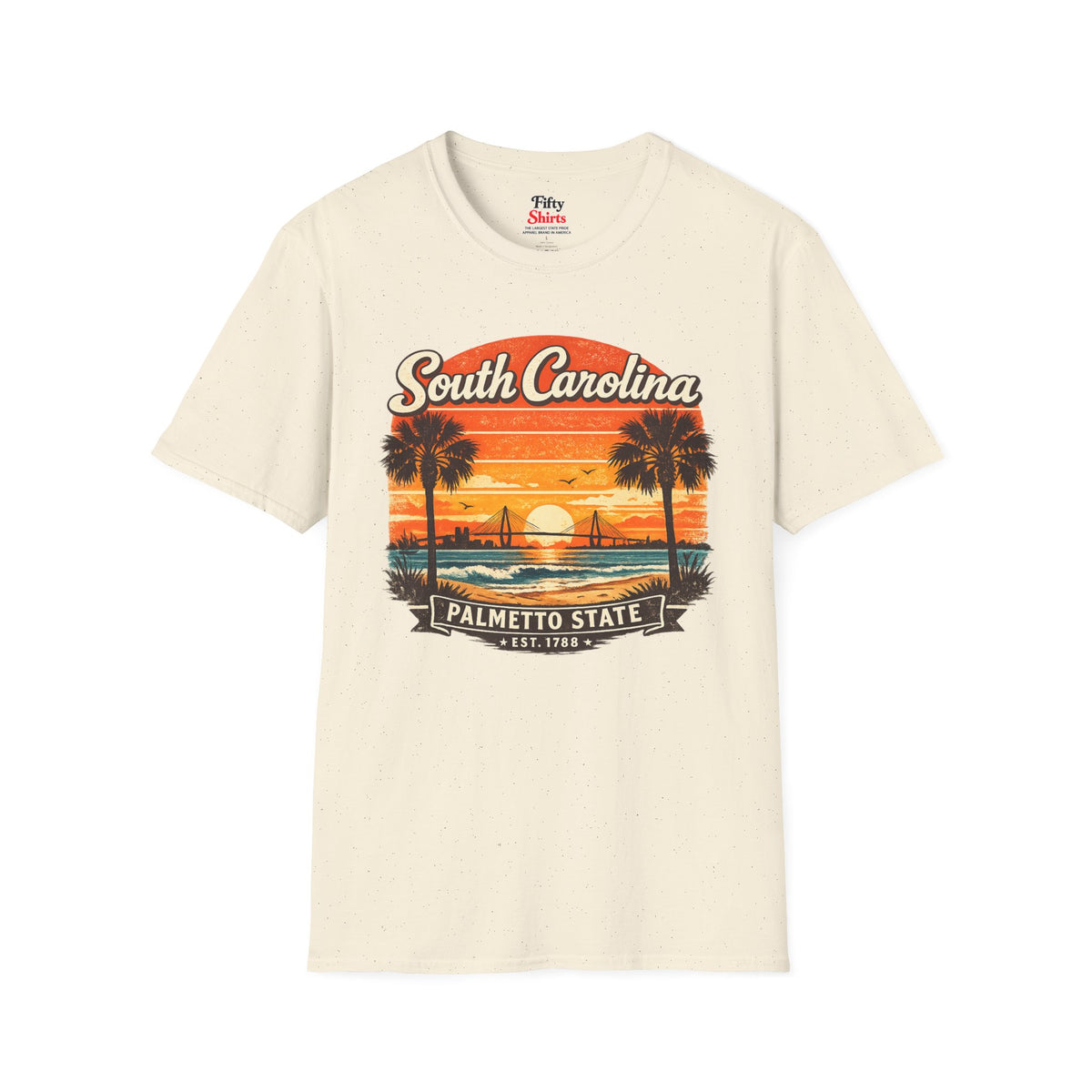 South Carolina Coastal Sunset Unisex Softstyle T Shirt State Pride Graphic Tee Collections FS03