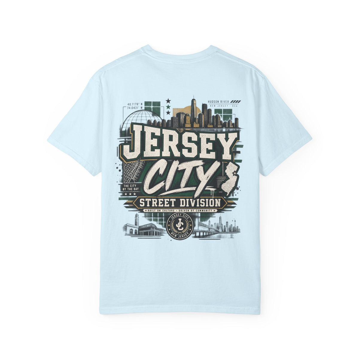 New Jersey City Street Division Unisex Comfort Color 1717 Streetwear Graphic Tee