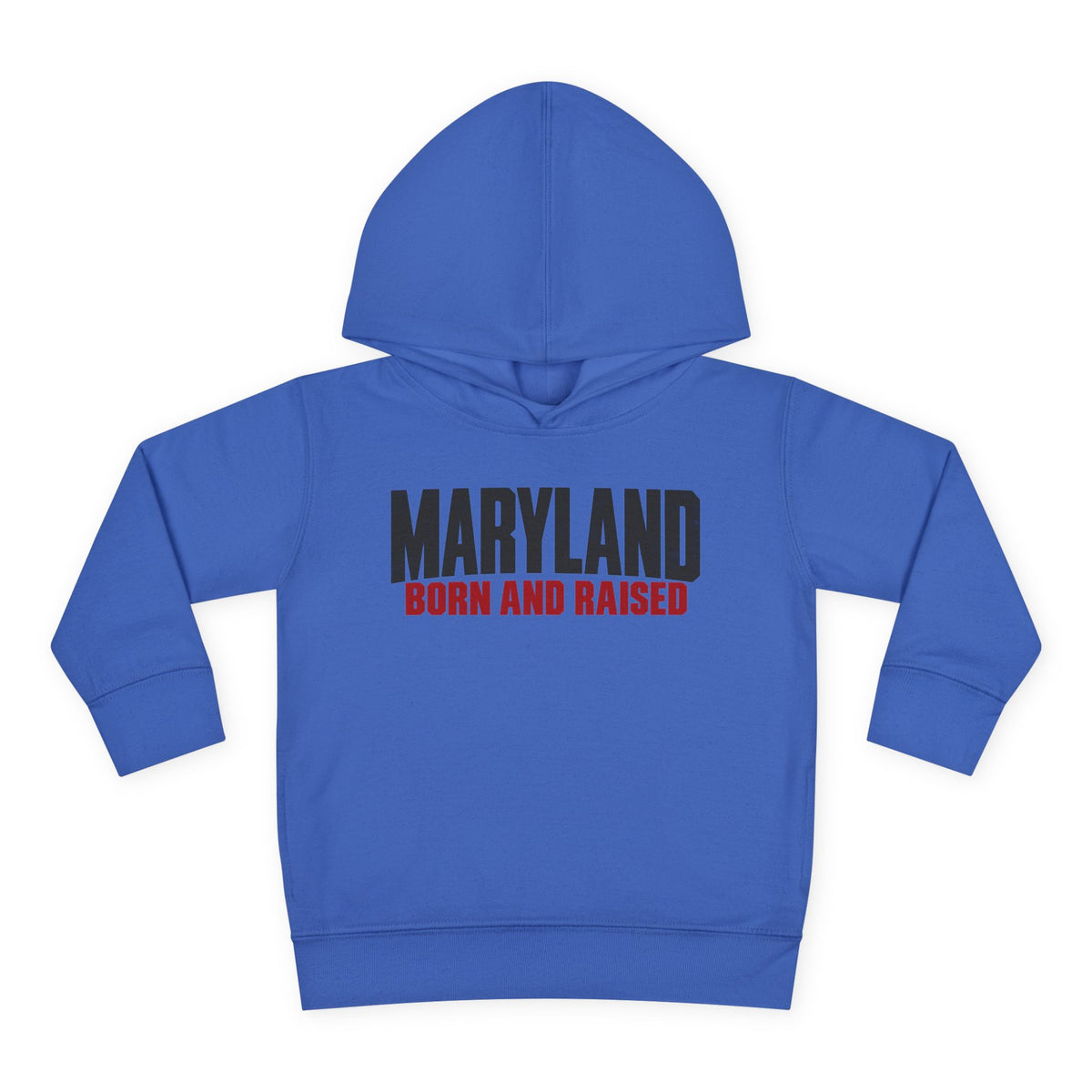 Maryland Born and Raised Modern Unisex Toddler Pullover Fleece Hoodie
