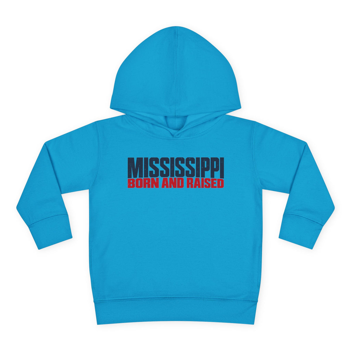 Mississippi Born and Raised Modern Southern Streetwear Unisex Toddler Pullover Fleece Hoodie
