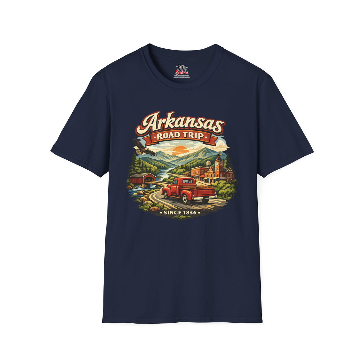 Arkansas Roadtrip Unisex Softstyle T Shirt State Pride Graphic Tee Collections FS03