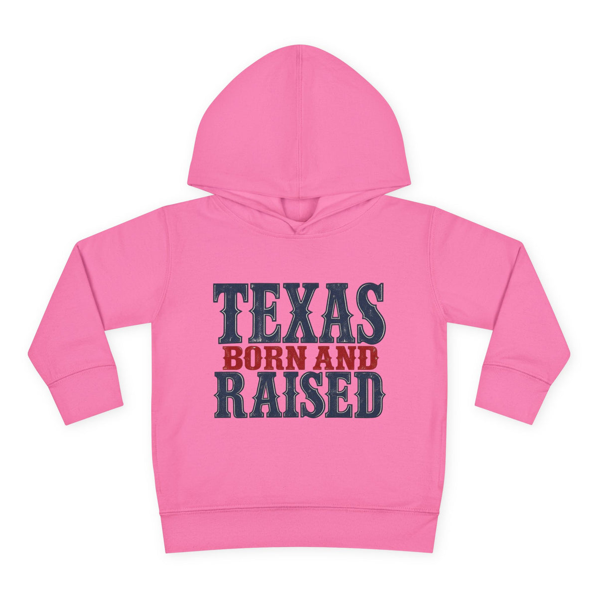 Texas Born and Raised Classic Heritage Unisex Toddler Pullover Fleece Hoodie