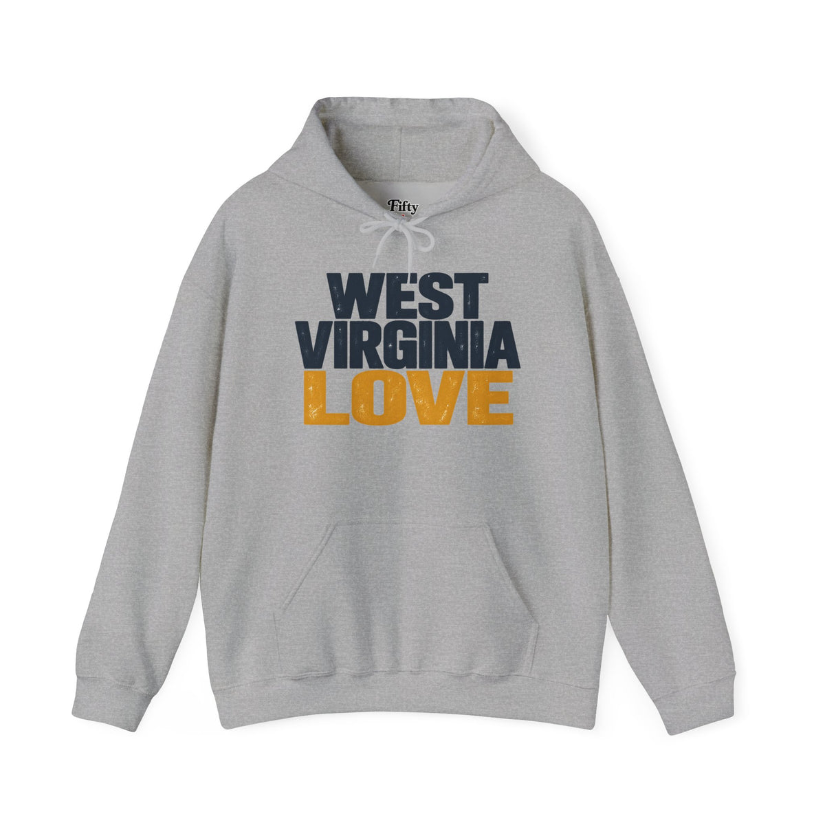 West Virginia Love Unisex Hoodie State Name Graphic