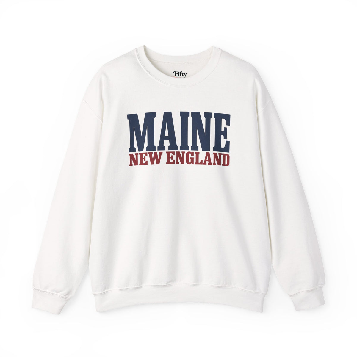 Maine New England Unisex Crewneck Sweatshirt State Name Graphic