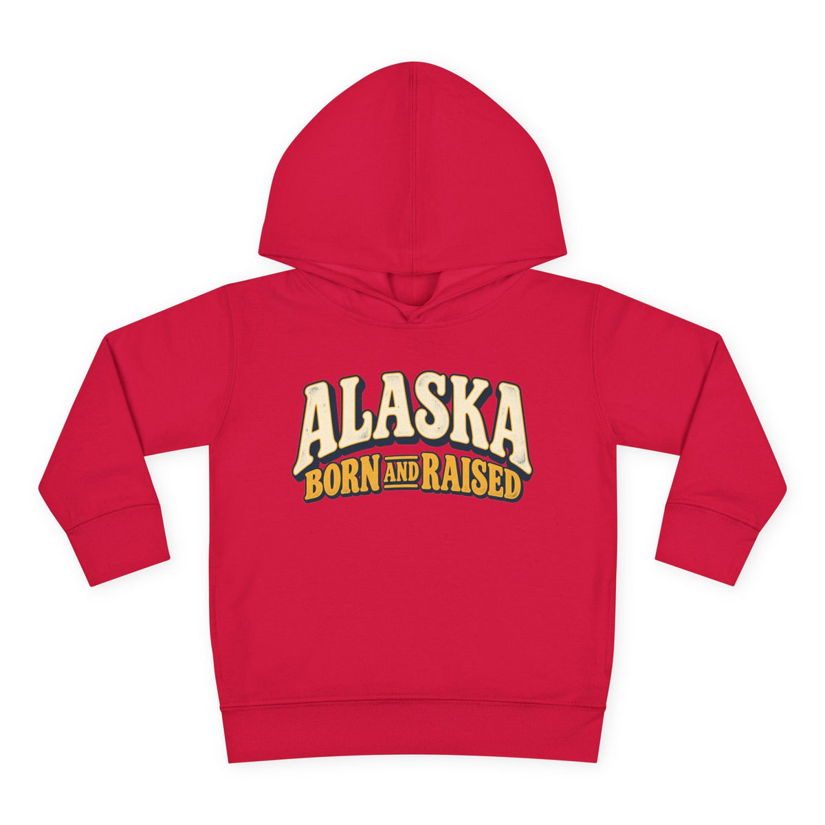 Alaska Born and Raised Retro 1970s Alaska Unisex Toddler Pullover Fleece Hoodie