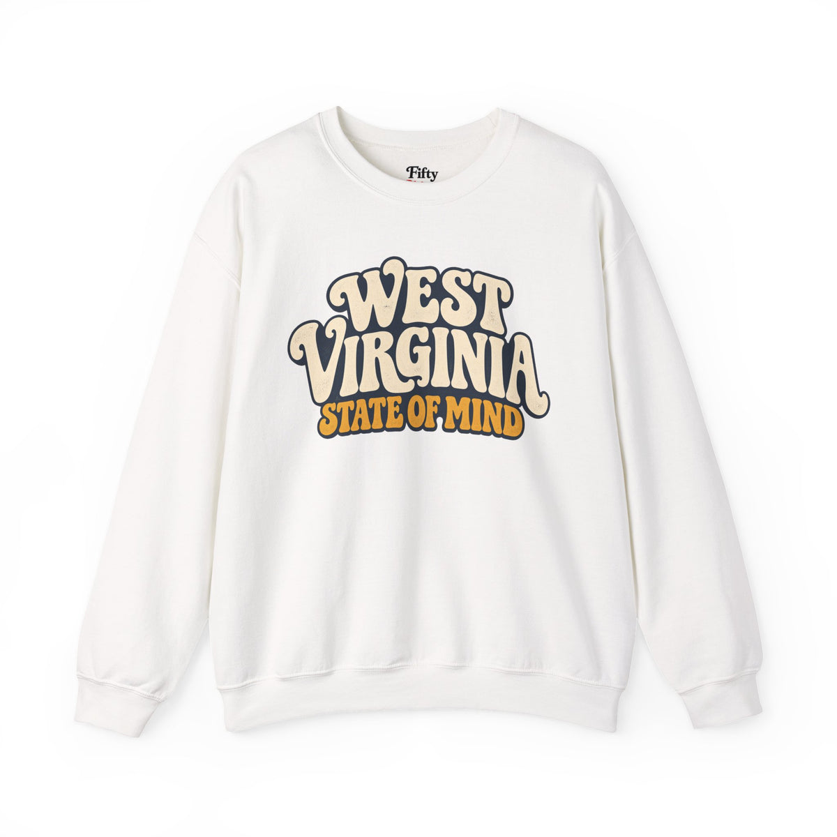 West Virginia State of Mind Unisex Crewneck Sweatshirt State Name Graphic