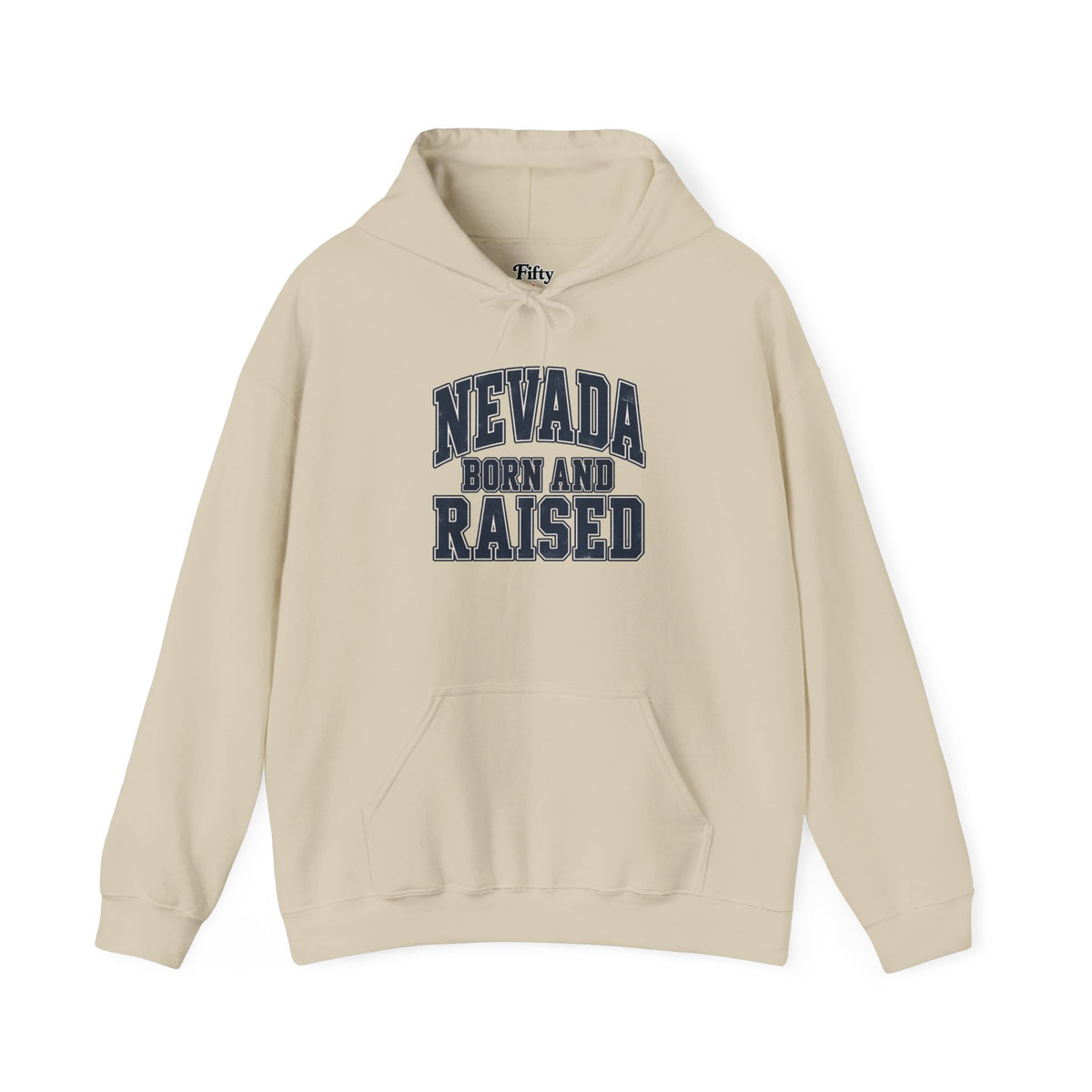 Nevada Born and Raised Unisex Hoodie State Name Graphic