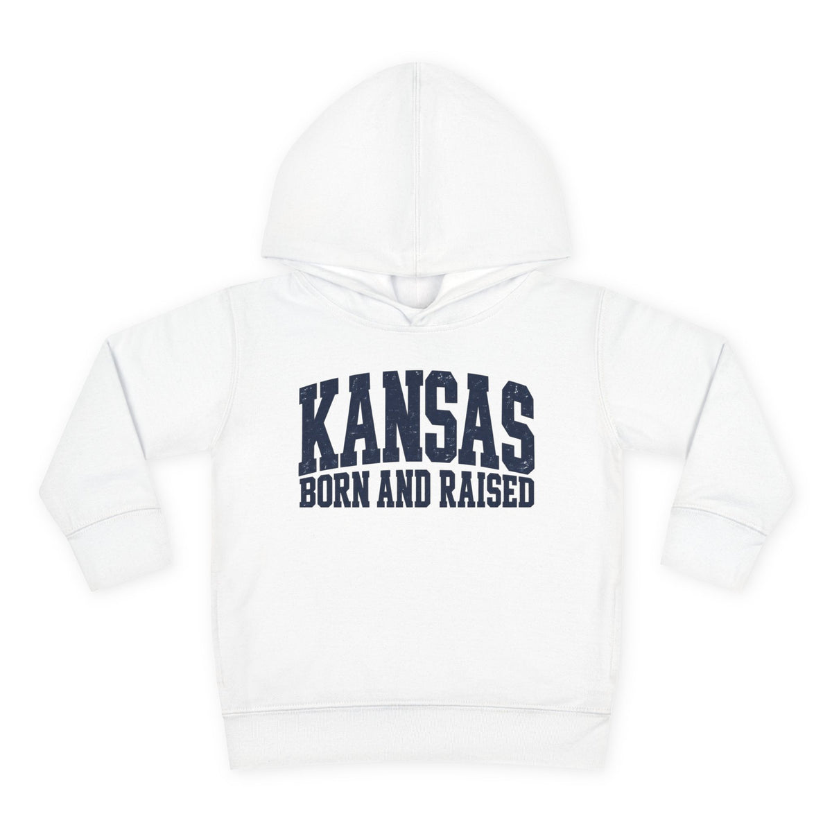 Kansas Born and Raised Bold Athletic Unisex Toddler Pullover Fleece Hoodie
