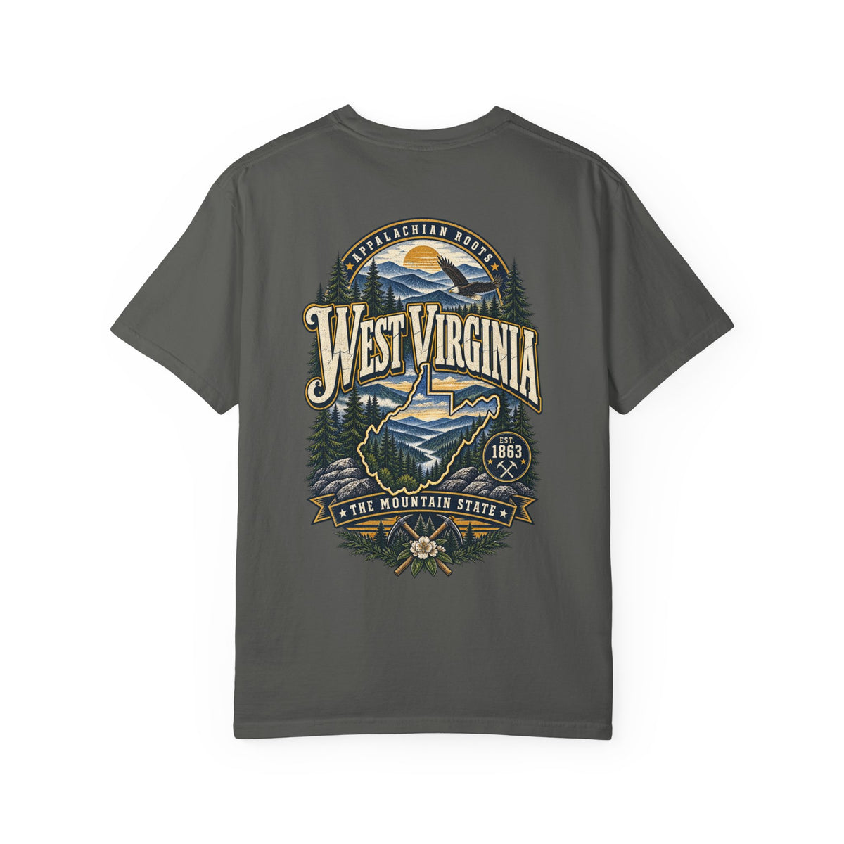 West Virginia Appalachian Roots Unisex Comfort Color 1717 Streetwear Graphic Tee