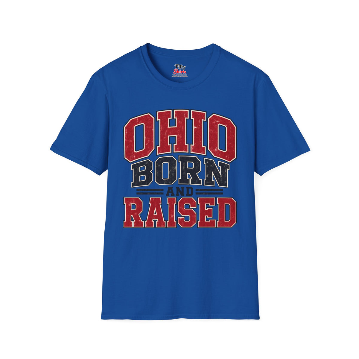 Ohio Born And Raised Unisex Softstyle T Shirt State Name Graphic Tee