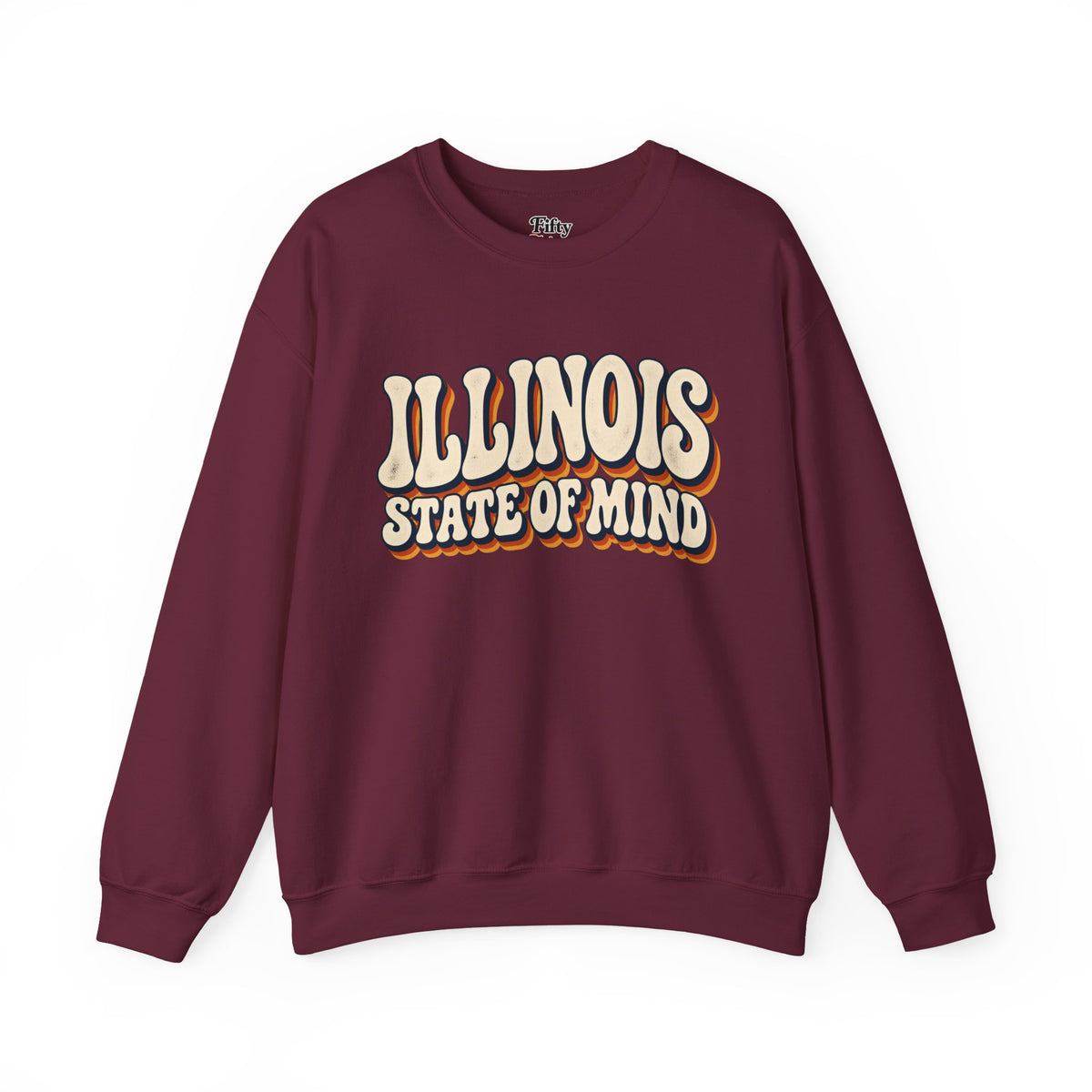 Illinois State of Mind Unisex Crewneck Sweatshirt State Name Graphic