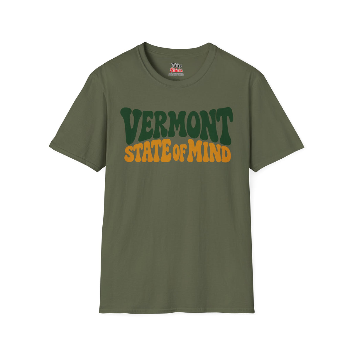 Vermont State Of Mind Unisex Softstyle T Shirt State Name Graphic Tee
