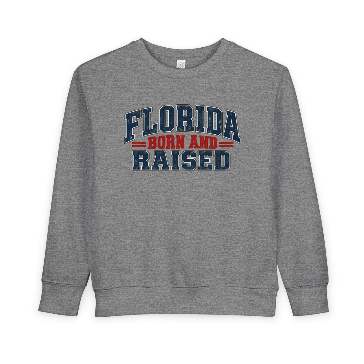 Florida Born and Raised Rustic Americana Unisex Toddler Sweatshirt
