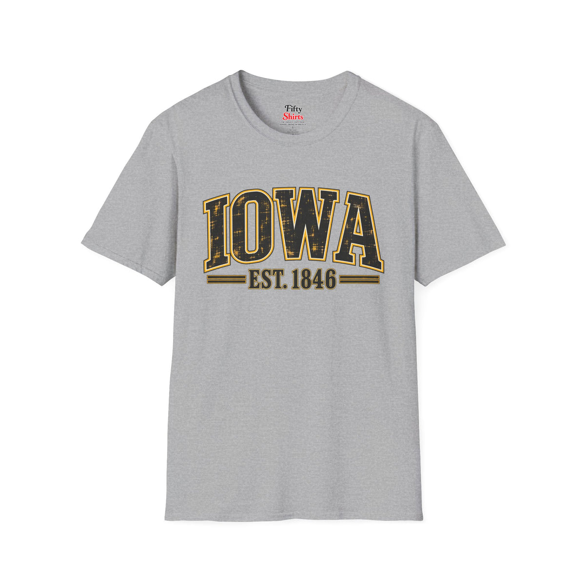 Iowa Est 1846 Unisex Softstyle T Shirt State Name Graphic Tee