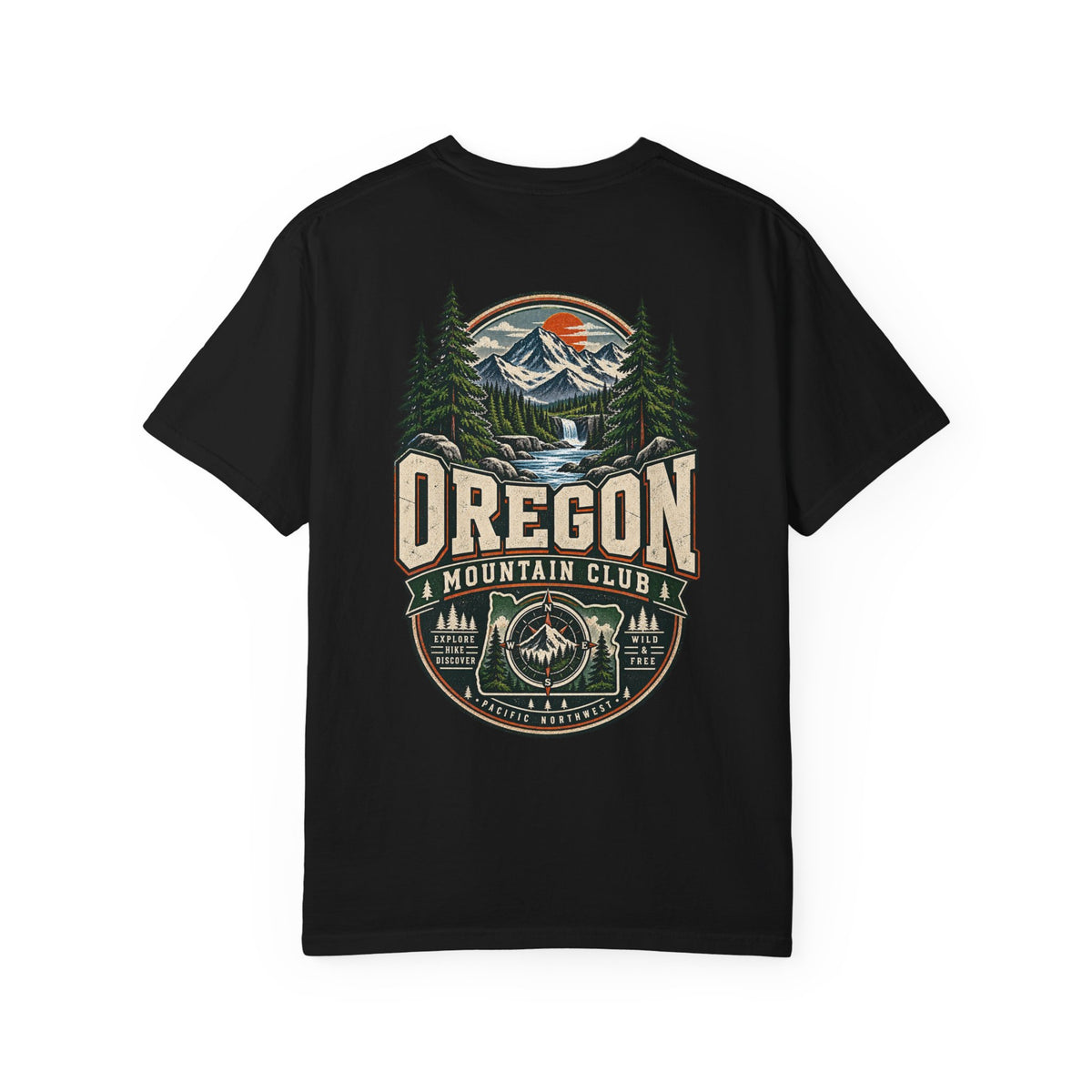 Oregon Mountain Club Unisex Comfort Color 1717 Streetwear Graphic Tee