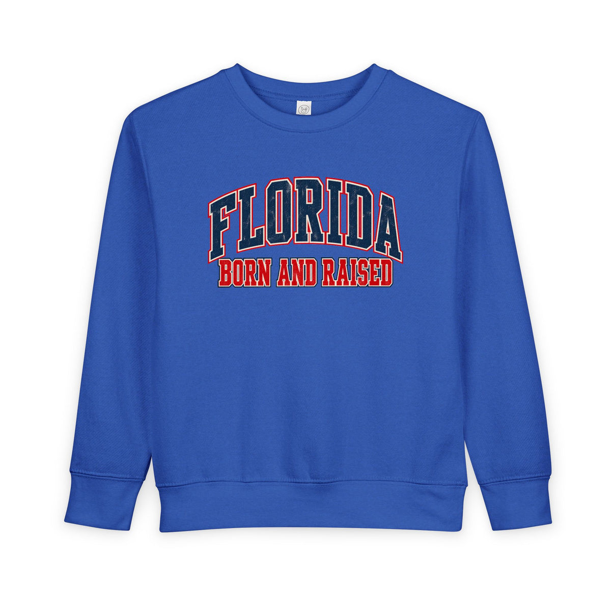 Florida Born and Raised Vintage Collegiate Unisex Toddler Sweatshirt