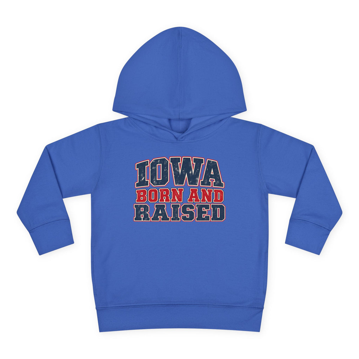 Iowa Born and Raised intage Farmhouse Americana Unisex Toddler Pullover Fleece Hoodie