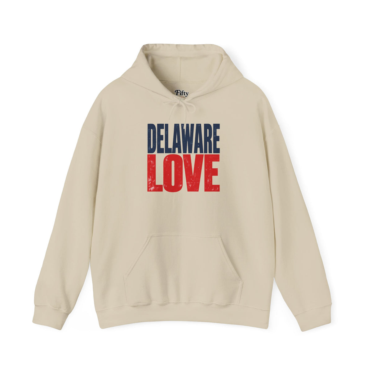 Delaware Love Unisex Hoodie State Name Graphic