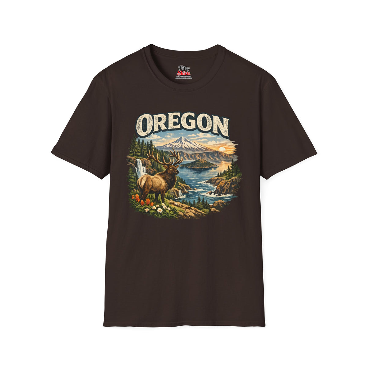 Oregon Wildlife Unisex Softstyle T Shirt State Pride Graphic Tee Collections FS03