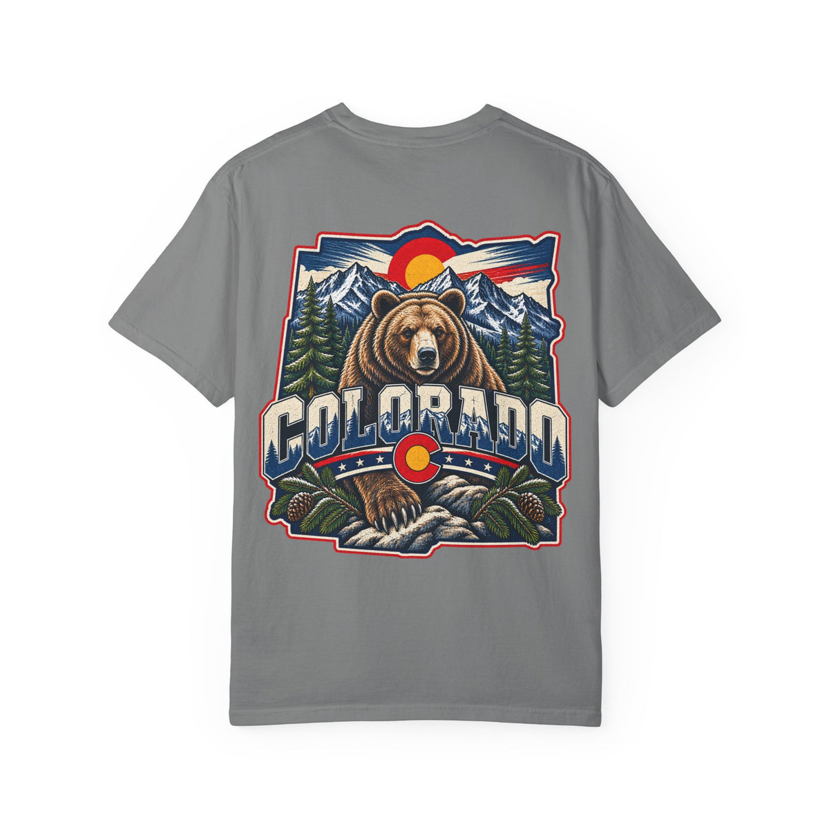 Colorado Bear Emblem Unisex Comfort Color 1717 Streetwear Graphic Tee