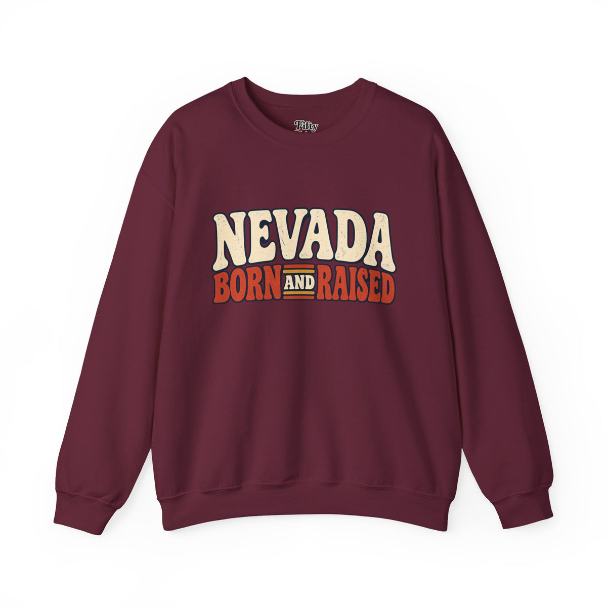 Nevada Born and Raised Retro 1970s Desert Unisex Sweatshirt Graphic