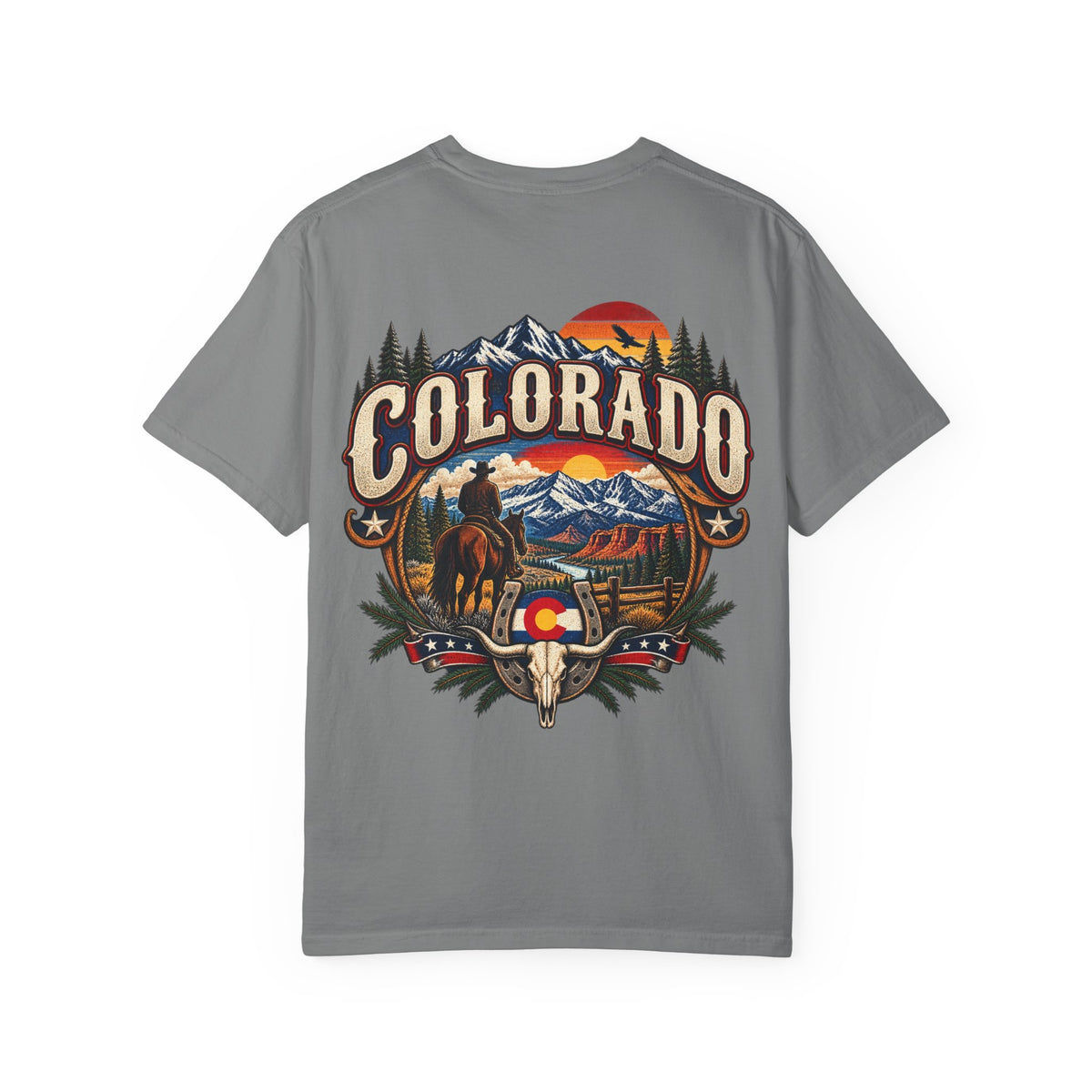 Colorado Wild West Unisex Comfort Color 1717 Streetwear Graphic Tee