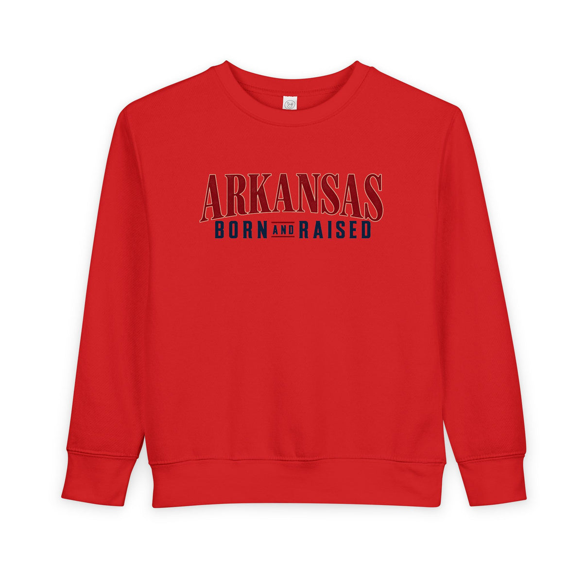 Arkansas Born and Raised Minimal Heritage Luxury Unisex Toddler Sweatshirt