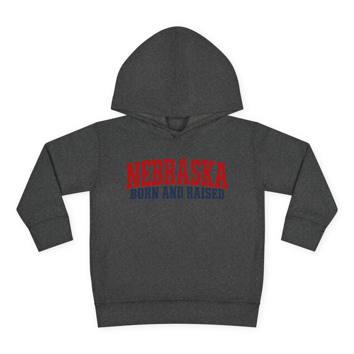Nebraska Born and Raised Rugged Workwear Unisex Toddler Pullover Fleece Hoodie