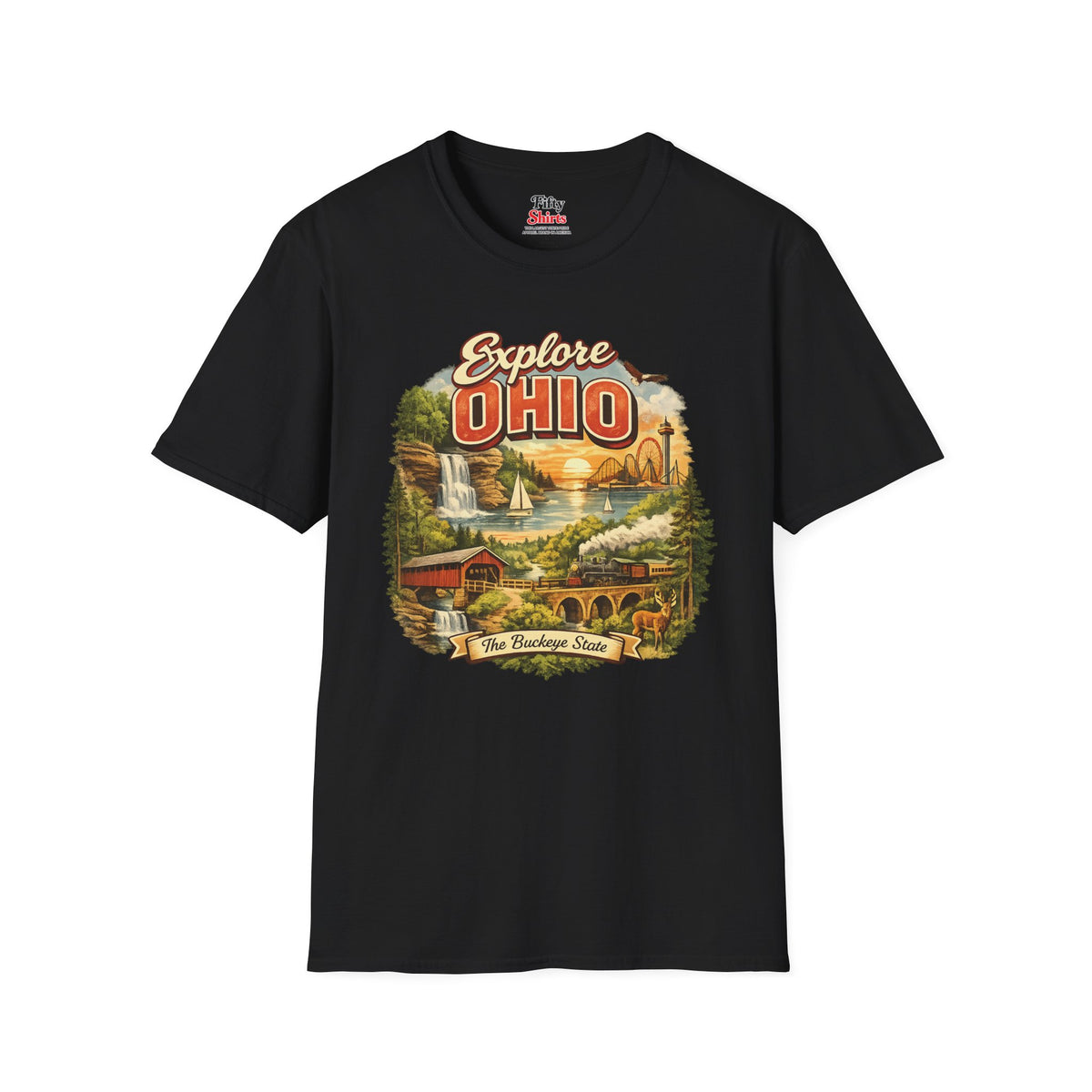 Explore Ohio Unisex Softstyle T Shirt State Pride Graphic Tee Collections FS03