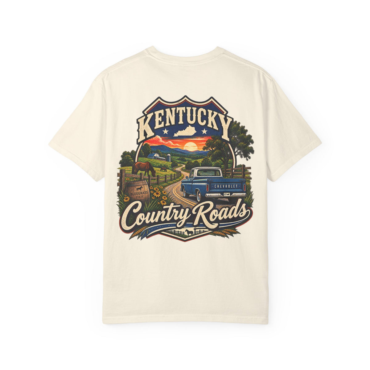 Kentucky Country Roads Unisex Comfort Color 1717 Streetwear Graphic Tee