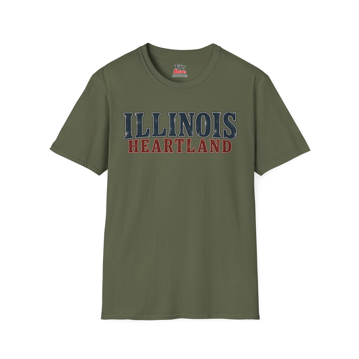 Illinois Heartland Unisex Softstyle T Shirt State Name Graphic Tee