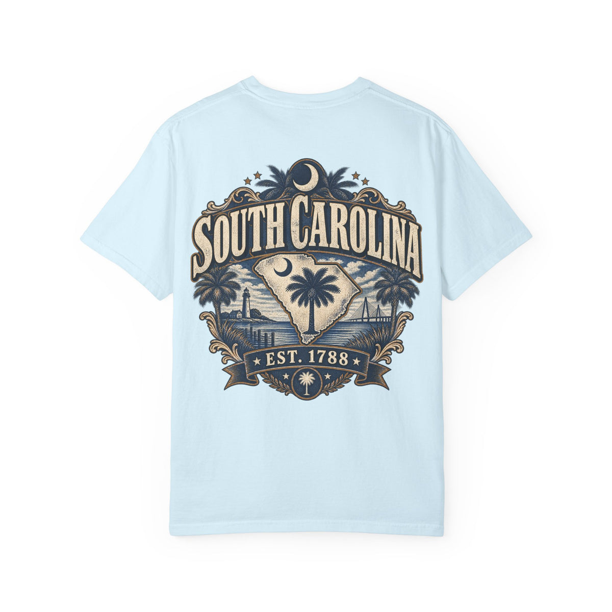 South Carolina Established 1788 Unisex Comfort Color 1717 Streetwear Graphic Tee