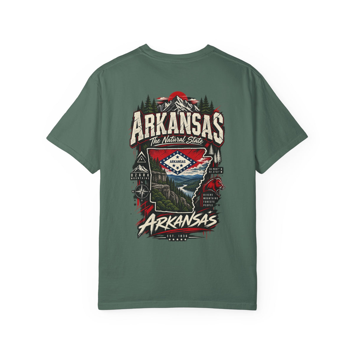 Arkansas Street Legacy Unisex Comfort Color 1717 Streetwear Graphic Tee