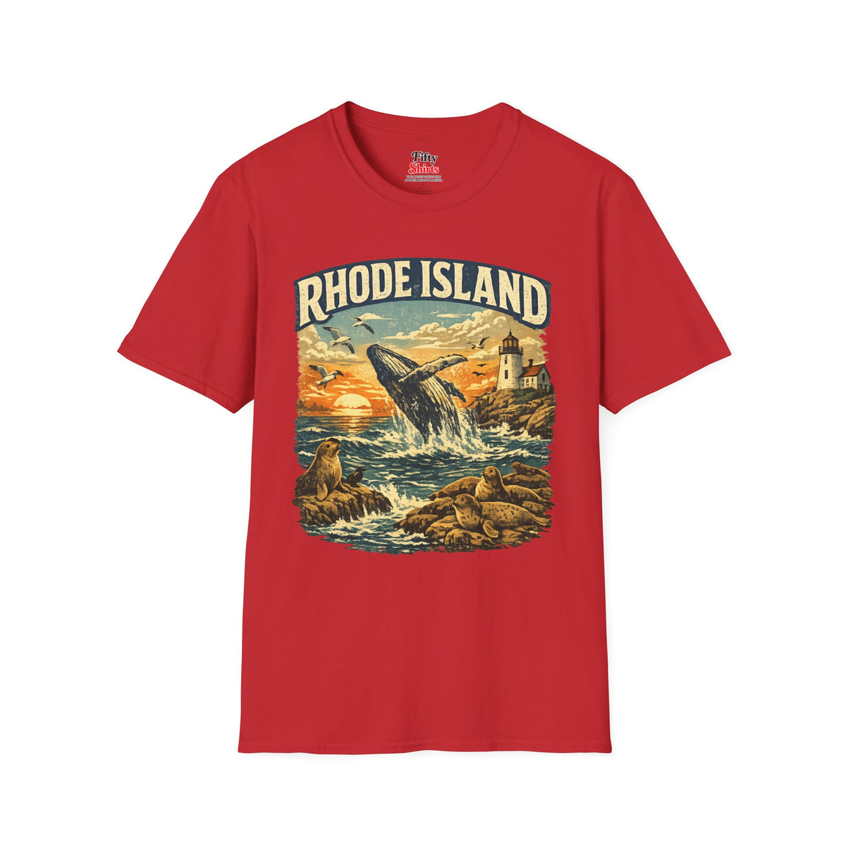 Rhode Island Wildlife Unisex Softstyle T Shirt State Pride Graphic Tee Collections FS03