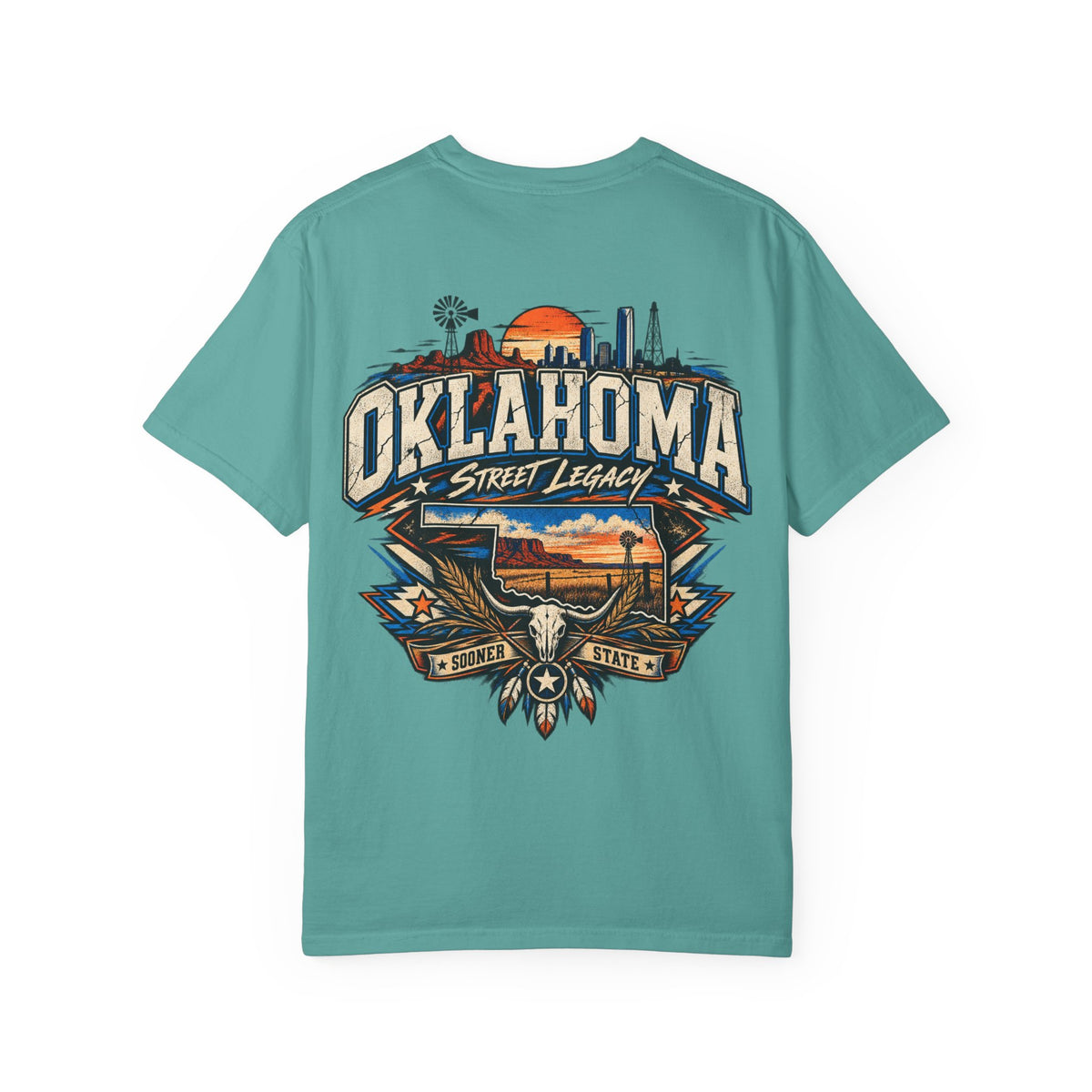 Oklahoma Street Legacy Unisex Comfort Color 1717 Streetwear Graphic Tee