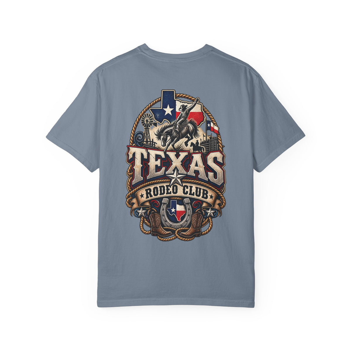 Texas Rodeo Club Unisex Comfort Color 1717 Streetwear Graphic Tee